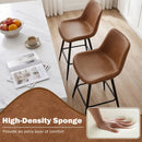 24 Inch Bar Stools Set of 4 with Backs and Footrests by DirectDeals