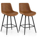 24 Inch Bar Stools Set of 2 with Backs and Footrests by LJGDeals