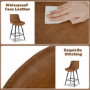24 Inch Bar Stools Set of 2 with Backs and Footrests by DirectDeals