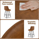 24 Inch Bar Stools Set of 2 with Backs and Footrests by LJGDeals