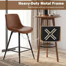 24 Inch Bar Stools Set of 2 with Backs and Footrests by DirectDeals