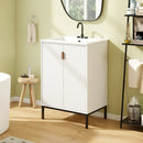 24 Inch Bathroom Vanity with Sink Combo and Adjustable Shelf-White by LJGDeals