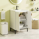 24 Inch Bathroom Vanity with Sink Combo and Adjustable Shelf-White by LJGDeals