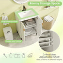 24 Inch Bathroom Vanity with Sink Combo and Adjustable Shelf-White by LJGDeals