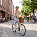 24/26 Inch Beach Cruiser Bike with Basket and Rear Rack by LJGDeals