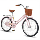 26" Beach Cruiser Bike for Women with Basket and Rear Rack by LJGDeals