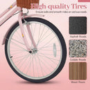 26" Beach Cruiser Bike for Women with Basket and Rear Rack by LJGDeals
