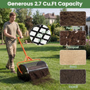 24 Inch Compost Spreader Peat Moss Spreader Roller with Height-Adjustable T-Shaped Handle by LJGDeals