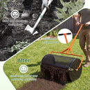24 Inch Compost Spreader Peat Moss Spreader Roller with Height-Adjustable T-Shaped Handle by LJGDeals