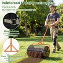 24 Inch Compost Spreader Peat Moss Spreader Roller with Height-Adjustable T-Shaped Handle by LJGDeals