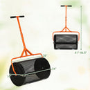 24 Inch Compost Spreader Peat Moss Spreader Roller with Height-Adjustable T-Shaped Handle by DirectDeals