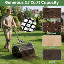 24 Inch Compost Spreader Peat Moss Spreader Roller with Height-Adjustable T-Shaped Handle by LJGDeals
