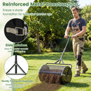24 Inch Compost Spreader Peat Moss Spreader Roller with Height-Adjustable T-Shaped Handle by LJGDeals