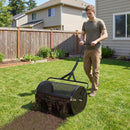 24 Inch Compost Spreader Peat Moss Spreader Roller with Height-Adjustable T-Shaped Handle by DirectDeals