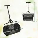 24 Inch Compost Spreader Peat Moss Spreader Roller with Height-Adjustable T-Shaped Handle by LJGDeals