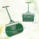 24 Inch Compost Spreader Peat Moss Spreader Roller with Height-Adjustable T-Shaped Handle by LJGDeals