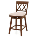 Counter Height Swivel Bar Stools with Upholstered Seat - Set of 2 by LJGDeals