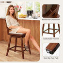 Counter Height Swivel Bar Stools with Upholstered Seat - Set of 2 by LJGDeals