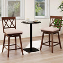 Counter Height Swivel Bar Stools with Upholstered Seat - Set of 2 by LJGDeals