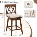 Counter Height Swivel Bar Stools with Upholstered Seat - Set of 2 by LJGDeals
