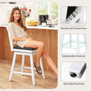 Counter Height Swivel Bar Stools with Upholstered Seat by LJGDeals