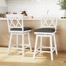 Counter Height Swivel Bar Stools with Upholstered Seat by LJGDeals
