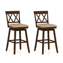 24 Inch Counter Height Barstools Set of 2 with Backrest and Seat Cushion by LJGDeals