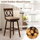 24 Inch Counter Height Barstools Set of 2 with Backrest and Seat Cushion by LJGDeals