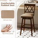 24 Inch Counter Height Barstools Set of 2 with Backrest and Seat Cushion by LJGDeals