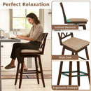 24 Inch Counter Height Barstools Set of 2 with Backrest and Seat Cushion by LJGDeals