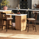 24 Inch Counter Height Barstools Set of 2 with Backrest and Seat Cushion by LJGDeals