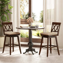 24 Inch Counter Height Barstools Set of 2 with Backrest and Seat Cushion by LJGDeals