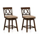 24 Inch Counter Height Barstools Set of 2 with Backrest and Seat Cushion by LJGDeals