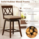 24 Inch Counter Height Barstools Set of 2 with Backrest and Seat Cushion by LJGDeals