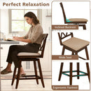 24 Inch Counter Height Barstools Set of 2 with Backrest and Seat Cushion by LJGDeals
