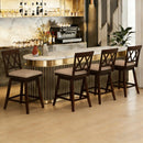 24 Inch Counter Height Barstools Set of 2 with Backrest and Seat Cushion by LJGDeals