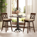 24 Inch Counter Height Barstools Set of 4 with Backrest and Upholstered Seat Cushion
