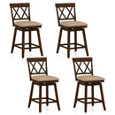 24 Inch Counter Height Barstools Set of 4 with Backrest and Upholstered Seat Cushion by LJGDeals