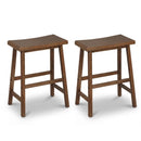 24 Inch Counter Height Stools Solid Wood Saddle Bar Stools Set of 2 by LJGDeals