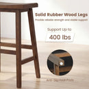 24 Inch Counter Height Stools Solid Wood Saddle Bar Stools Set of 2 by LJGDeals
