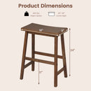 24 Inch Counter Height Stools Solid Wood Saddle Bar Stools Set of 2 by LJGDeals