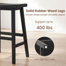 24 Inch Counter Height Stools Solid Wood Saddle Bar Stools Set of 2 by LJGDeals