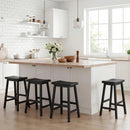 24 Inch Counter Height Stools Solid Wood Saddle Bar Stools Set of 2 by LJGDeals