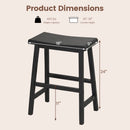 24 Inch Counter Height Stools Solid Wood Saddle Bar Stools Set of 2 by LJGDeals