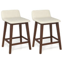 24 Inch Counter Height Bar Stools Set of 2 with Low Back