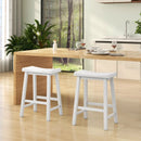 Set of 2 24 Inch Counter Height Stools with Solid Wood Legs by LJGDeals