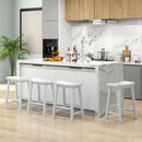 Set of 2 24 Inch Counter Height Stools with Solid Wood Legs by LJGDeals