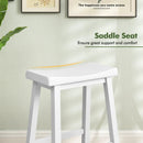 Set of 2 24 Inch Counter Height Stools with Solid Wood Legs by LJGDeals