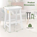 Set of 2 24 Inch Counter Height Stools with Solid Wood Legs by DirectDeals