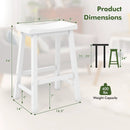 Set of 2 24 Inch Counter Height Stools with Solid Wood Legs by LJGDeals